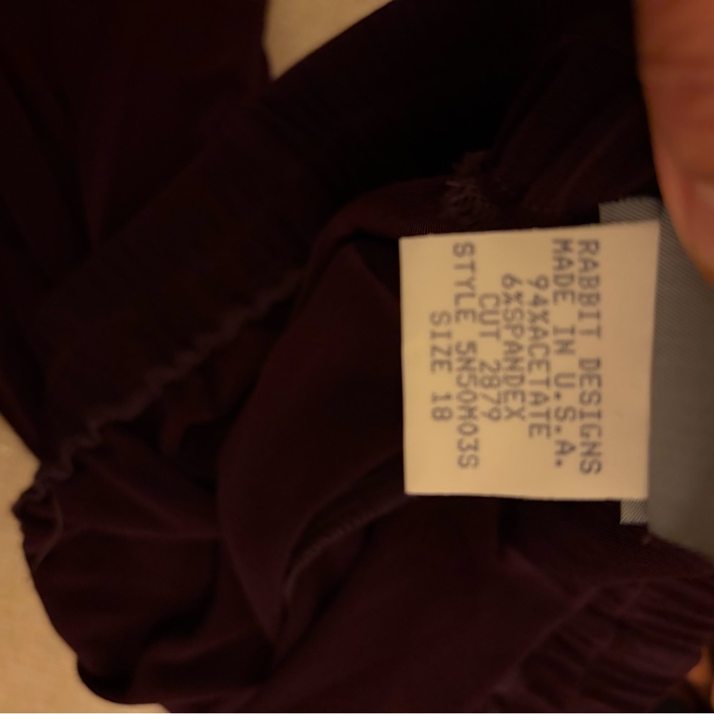 Rabbit Rabbit Rabbit Wide-Leg Pants in Dark Plum - Picture 6 of 6